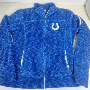 NFL Indianapolis Colts‎ Women's Full Zip Blue Fleece Soft Jacket Size M